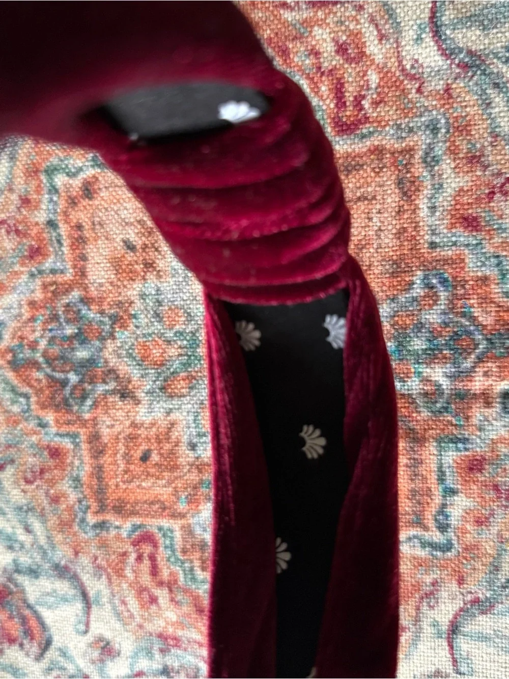 Lele Sadoughi Velvet Knot Headband - Deep Burgundy
